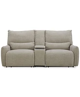 Olper 3-Pc. Fabric Zero Wall Sectional Power Motion Sofa with Console, Created for Macy's