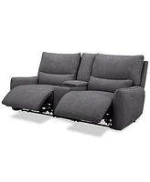 Olper 3-Pc. Fabric Zero Wall Sectional Power Motion Sofa with Console, Created for Macy's