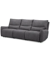 Olper 3-Pc. Fabric Zero Wall Sectional Sofa with 2 Power Motion Chairs, Created for Macy's