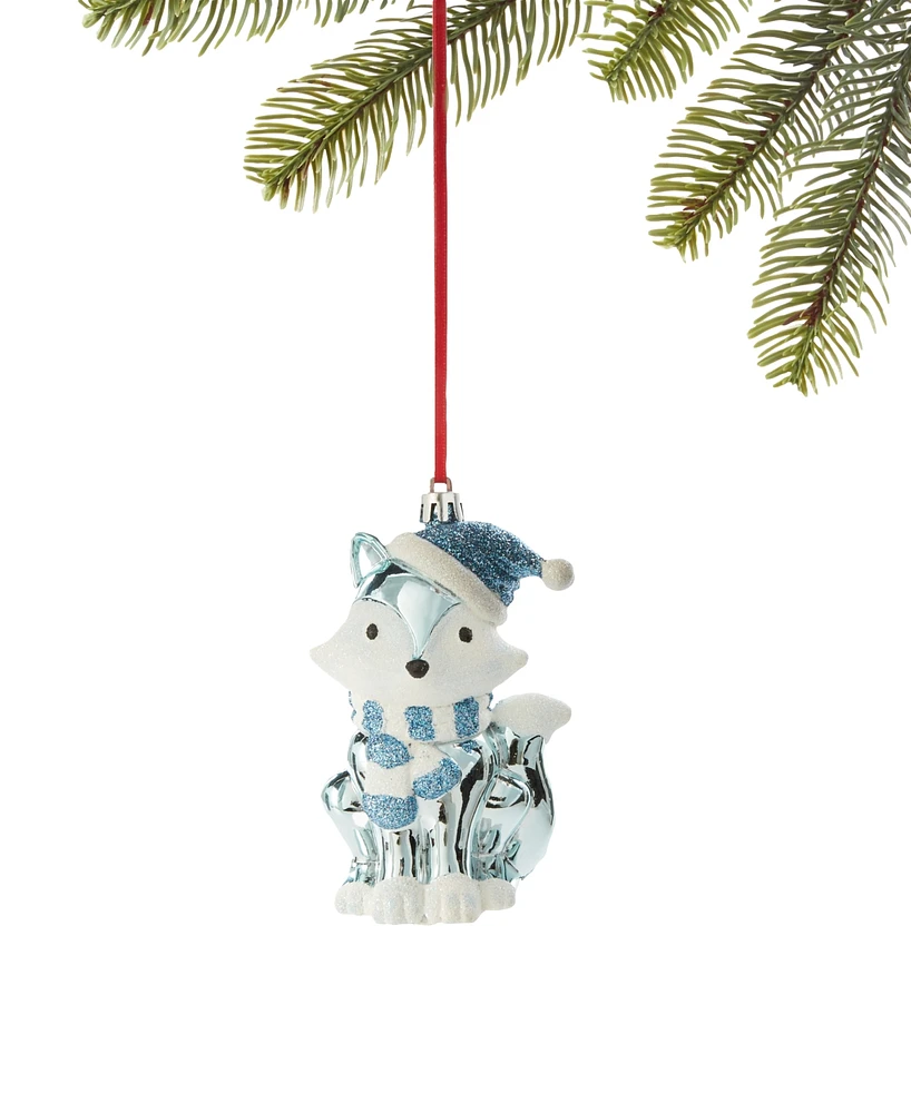 Holiday Lane Northern Lights Blue & White Fox Ornament, Created for Macy's