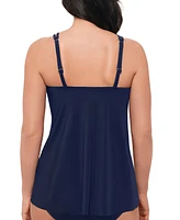 Swim Solutions Women's Midnight Princess High-Low Tankini Top, Created for Macy's