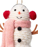 Holiday Lane Christmas Cheer Fabric Snowman Ornament, Created for Macy's