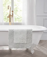Laura Ashley Cotton Ruffled Bath Rug, 17" x 24"