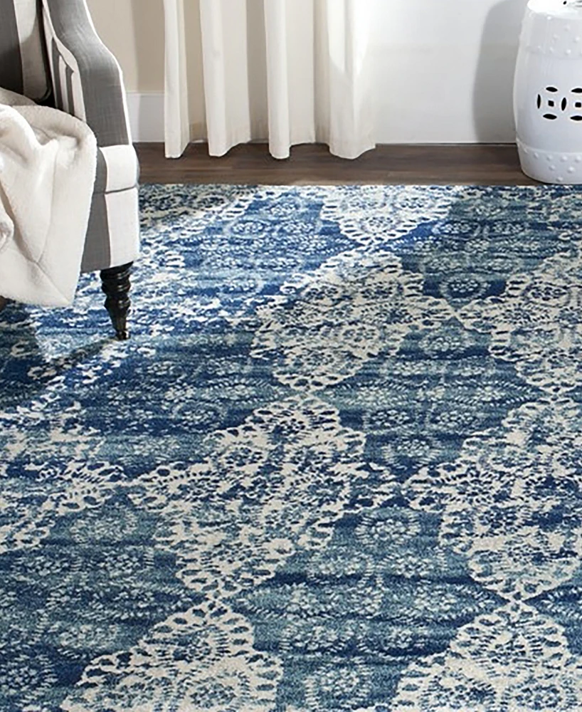 Safavieh Evoke EVK266F Royal/Ivory 3' x 5' Area Rug