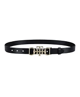 Tommy Hilfiger Women's Skinny Double Ended Horsebit Buckle Dress Casual Belt