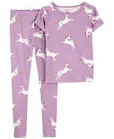 Carter's Big Girls 2 Piece Unicorn 100% Snug Fit Cotton Pajamas