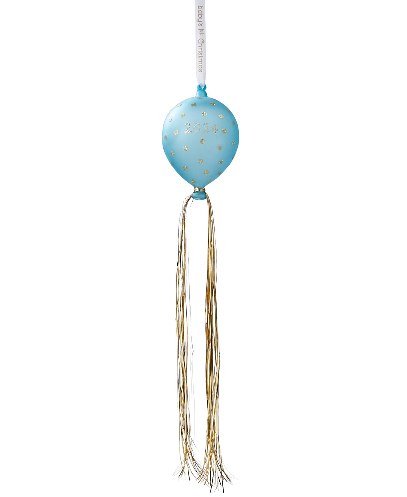 Holiday Lane Baby's First Blue Balloon with Tassel Ornament, Created for Macy's