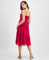 City Studios Juniors' Rosette Tiered Midi Dress