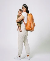 Itzy Ritzy Boss Plus Backpack Diaper Bag Cognac