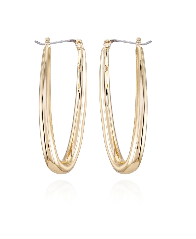 Vince Camuto Gold-Tone Oval Hoop Earrings