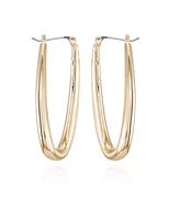 Vince Camuto Gold-Tone Oval Hoop Earrings