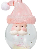 Holiday Lane Sugar Plum Pink Santa Head Ornament, Created for Macy's