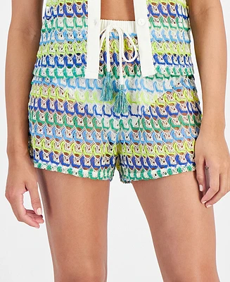 Miken Juniors' Camp Crochet Cover-Up Shorts, Created for Macy's