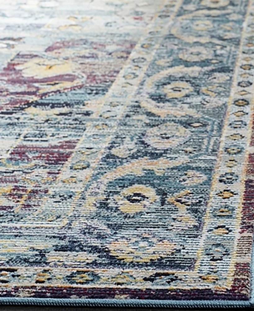 Safavieh Crystal CRS503 Teal and Purple 7' x 7' Square Area Rug