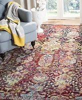 Safavieh Crystal CRS505 Navy and Orange 9' x 12' Area Rug