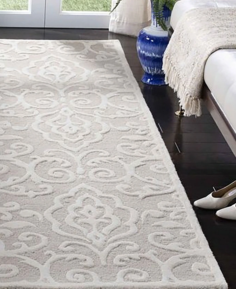 Martha Stewart Collection Marais MSR4324B Beige 2'3" x 8' Runner Rug