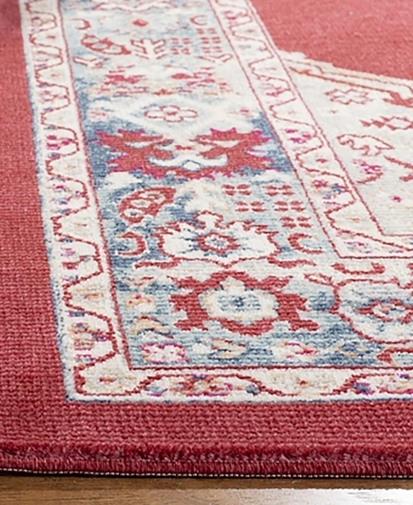 Safavieh Merlot MER312 Red and Aqua 8' x 10' Area Rug