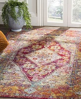 Safavieh Crystal CRS507 Light Blue and Fuchsia 3' x 5' Area Rug