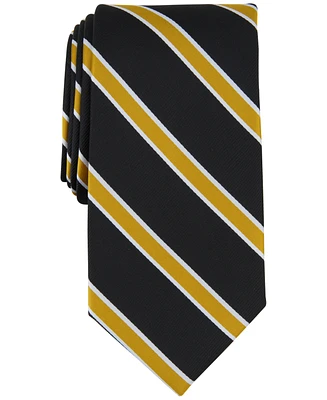 Tayion Collection Mens Black Stripe Tie