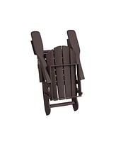 WestinTrends 3 Piece Set Outdoor Folding Adirondack Chairs with Side Table