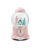 Holiday Lane Sugar Plum Pink And White Gumball Musical Water Globe, Created for Macy's