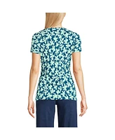 Lands' End Women's Cotton Rib T-shirt