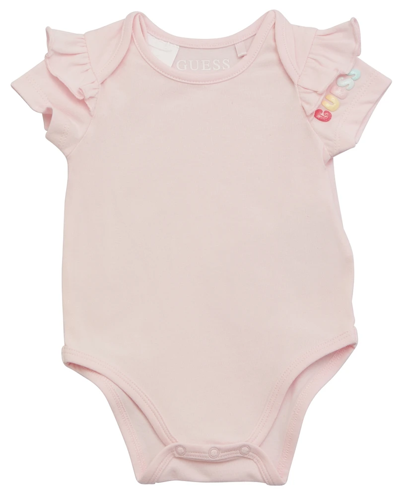 Guess Baby Girls Bodysuit and Embroidered Bubble