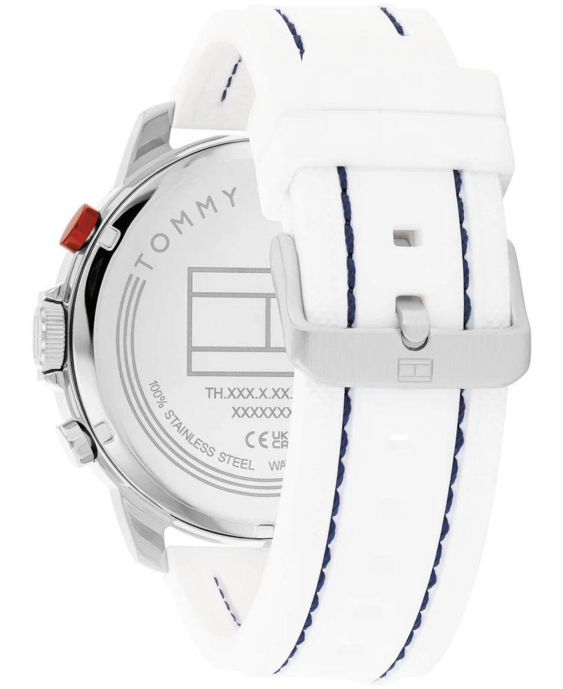 Tommy Hilfiger Men's Multifunction White Silicone Watch 50mm