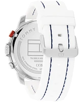 Tommy Hilfiger Men's Multifunction White Silicone Watch 50mm