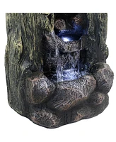 Sunnydaze Decor Cavern of Mystery Waterfall Fountain with Led Lights - 28 in