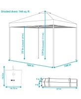 Sunnydaze Decor Premium Pop-Up Canopy with Sandbags - ft x ft