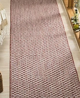 Safavieh Courtyard CY8653 Rust and Light Grey 2'3" x 12' Sisal Weave Runner Outdoor Area Rug