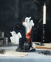 Glitzhome 9.75''H Halloween Polyresin Ghost Gravestone Table Decor