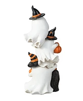 Glitzhome 13.00''H Halloween Polyresin Stacked Ghost Table Decor