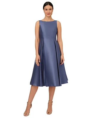 Adrianna Papell Boat-Neck A-Line Dress