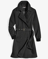 Karl Lagerfeld Paris Women's Ruched-Sleeve Trench Coat