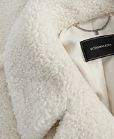 Bcbgmaxazria Women's Notched-Collar Teddy Coat