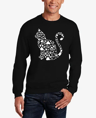 La Pop Art Cat Claws - Men's Word Crewneck Sweatshirt