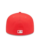 New Era Men's Red San Francisco Giants Lava Highlighter Logo 59fifty Fitted Hat