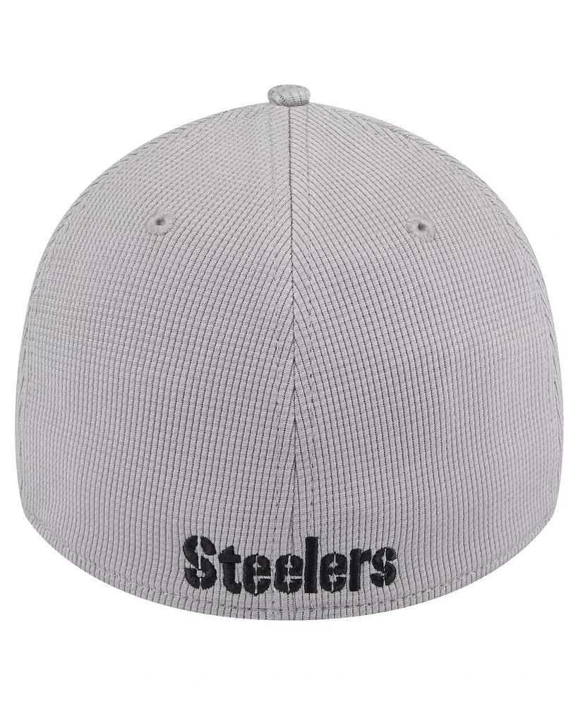 New Era Men's Gray Pittsburgh Steelers Active 39thirty Flex Hat