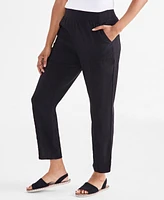 Style & Co Women's Mid-Rise Pull On Straight-Leg Ankle Pants