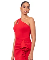 Xscape Women's Ruffled One-Shoulder Gown