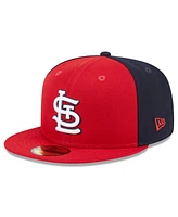 New Era Men's Red/Navy St. Louis Cardinals Gameday Sideswipe 59fifty Fitted Hat