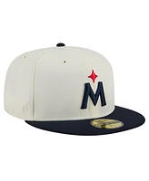 New Era Men's White Minnesota Twins Evergreen Chrome 59Fifty Fitted Hat