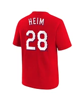 Nike Youth Jonah Heim Red Texas Rangers Name Number T-Shirt