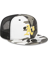 New Era Men's Camo Oakland Athletics Urban Camo Trucker 9Fifty Snapback Hat