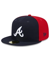 New Era Men's Navy/Red Atlanta Braves Gameday Sideswipe 59Fifty Fitted Hat