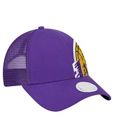 New Era Women's Purple Los Angeles Lakers Game Day Sparkle Logo 9Forty Adjustable Hat