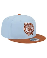 New Era Men's Light Blue/Brown Boston Celtics 2-Tone Color Pack 9Fifty Snapback Hat