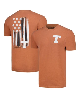 Image One Men's Texas Orange Longhorns Baseball Flag Comfort Colors T-Shirt